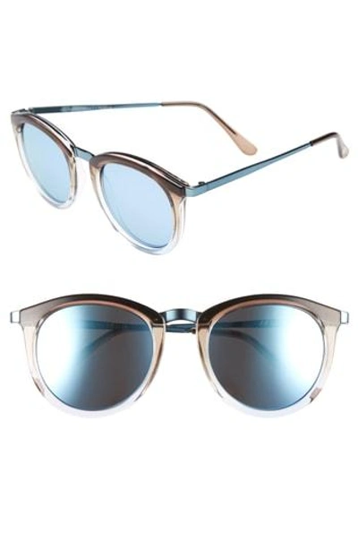 Shop Le Specs No Smirking Limited 50mm Sunglasses In Coast/ Ice Blue