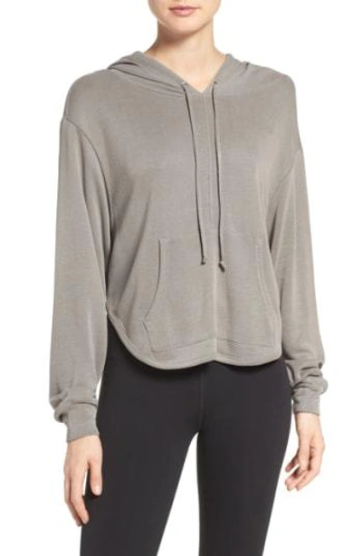 Shop Free People Fp Movement Back Into It Cutout Hoodie In Green