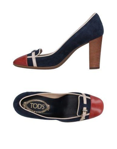 Shop Tod's Woman Loafers Midnight Blue Size 7 Soft Leather In Dark Blue