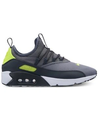 Shop Nike Men's Air Max 90 Ez Casual Sneakers From Finish Line In Cool Grey/volt-anthracite