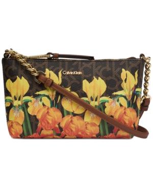 calvin klein hayden signature chain strap crossbody