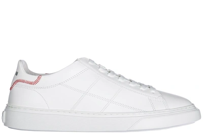 Shop Hogan Men's Shoes Leather Trainers Sneakers H365 In White