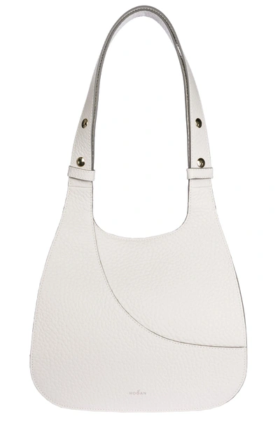 Shop Hogan Women's Leather Shoulder Bag In White