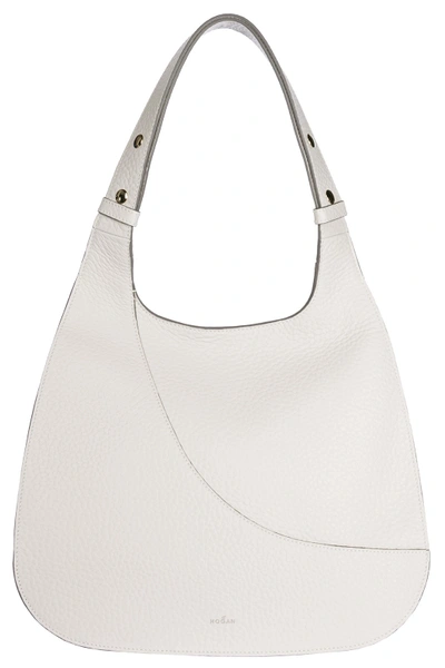 Shop Hogan Women's Leather Shoulder Bag In White