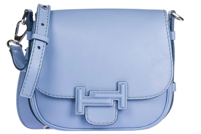 Shop Tod's Women's Leather Cross-body Messenger Shoulder Bag In Blue