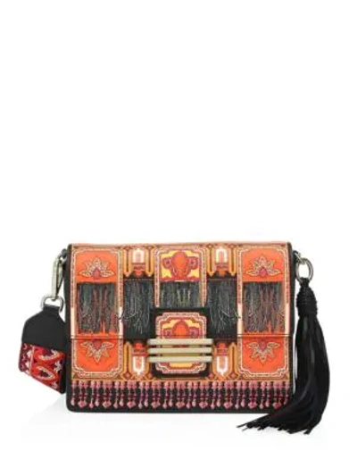 Shop Etro 50th Anniversary Embellished Leather Crossbody Bag In Multi