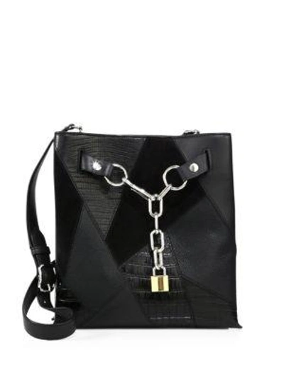 Shop Alexander Wang Attica Chain Leather Shoulder Bag In Black