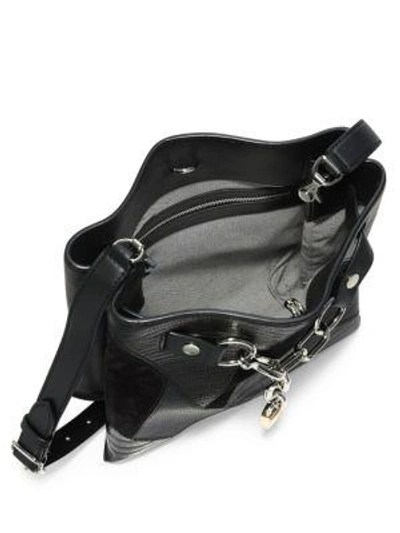 Shop Alexander Wang Attica Chain Leather Shoulder Bag In Black