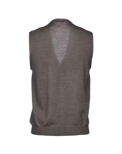 Shop Gran Sasso Man Cardigan Lead Size 40 Virgin Wool In Grey