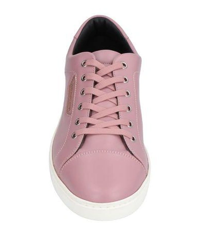 Shop Dolce & Gabbana Man Sneakers Pastel Pink Size 8 Calfskin
