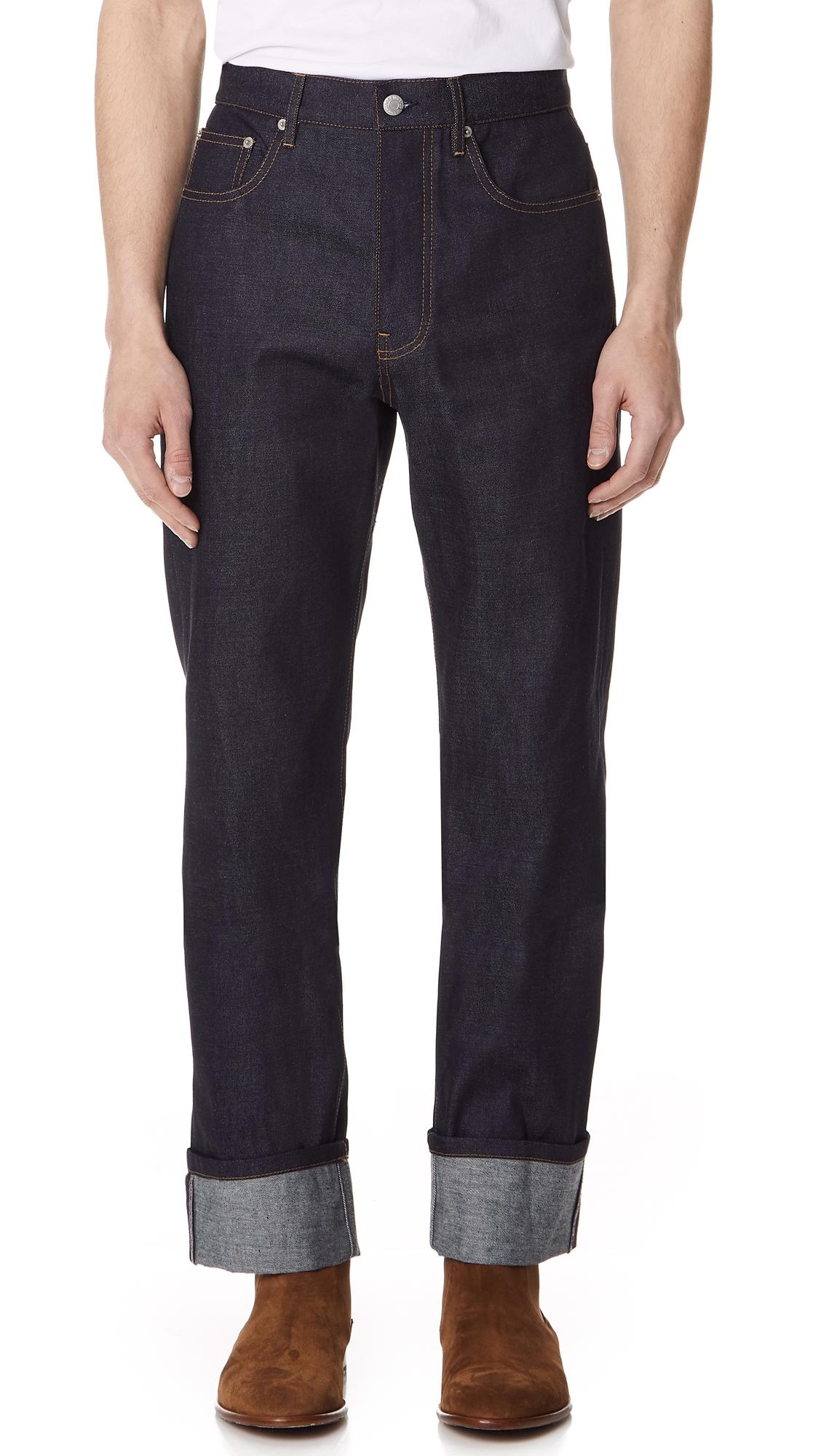 helmut lang turn up jeans