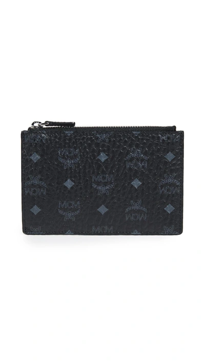 Shop Mcm Visetos Original Key Ring In Black