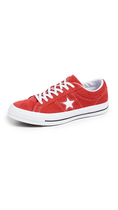 Shop Converse One Star Suede Low Top Sneakers In Red