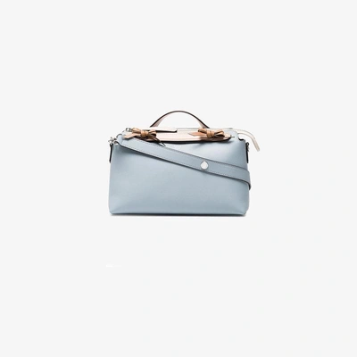 Shop Fendi Blue And Beige By The Way Leather Tote