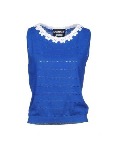 Shop Boutique Moschino Sweater In Blue