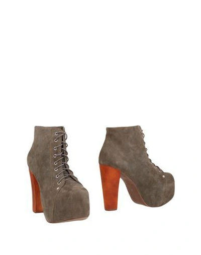 Shop Jeffrey Campbell Ankle Boots In Military Green