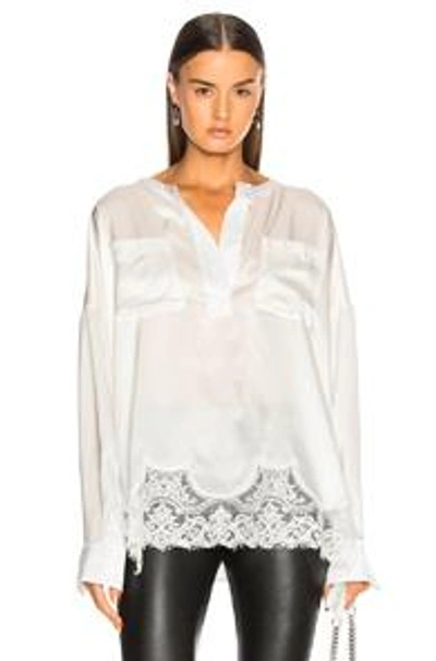 Shop Faith Connexion Silk Lace Top In White