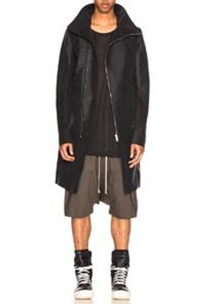 Shop Rick Owens Tubeway Coat In Black