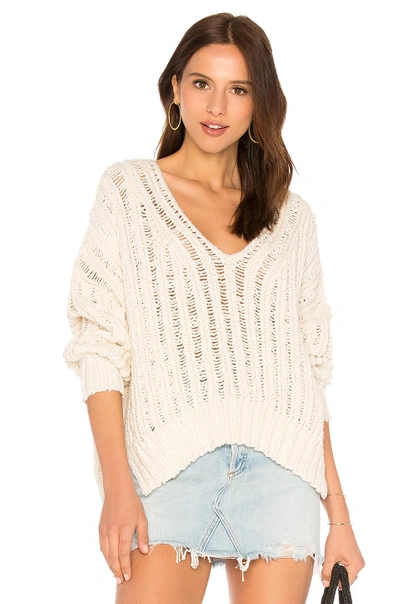 Shop Free People Infinite V Neck Sweater In Cream