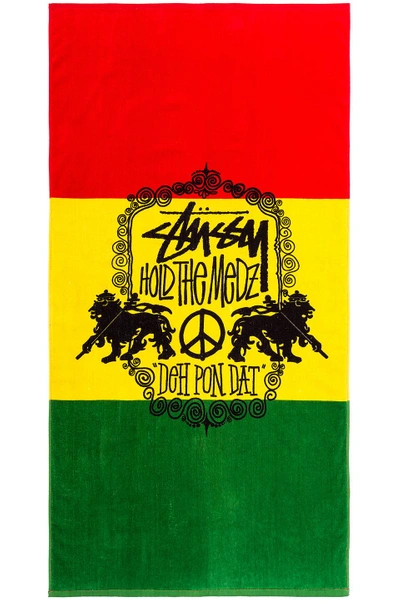 Shop Stussy Hold The Medz Towel In Red