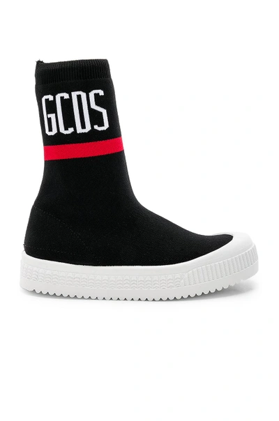 Shop Gcds Logo Sneakers In Black