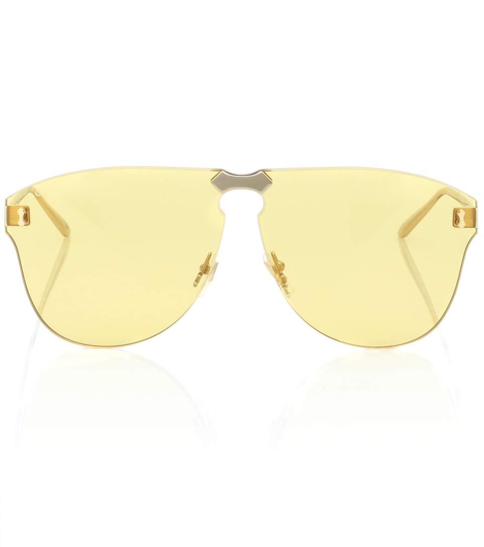 gucci aviator sunglasses yellow