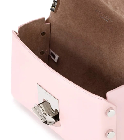 Shop Jimmy Choo Lockett Petite Leather Shoulder Bag In Pink