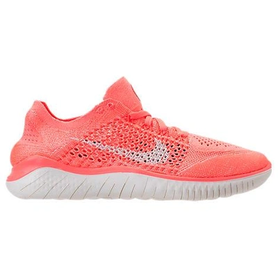 Shop Nike Women's Free Rn Flyknit 2018 Running Shoes In Pink Size 7.0