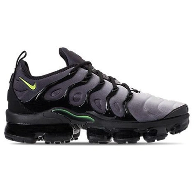 Shop Nike Men's Air Vapormax Plus Running Shoes In Grey/black