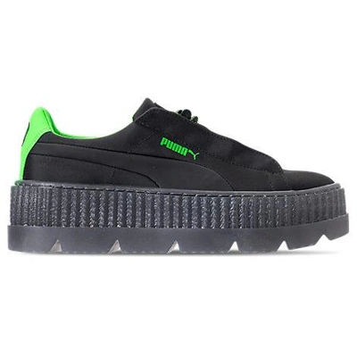 Shop Puma Women's Fenty X Rihanna Cleated Creeper Casual Shoes, Green/black