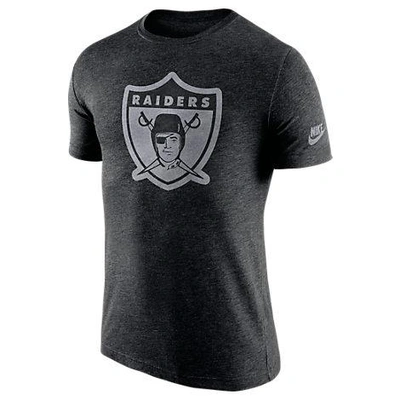 Shop Nike Men's Oakland Raiders Nfl Historic Logo T-shirt, Black
