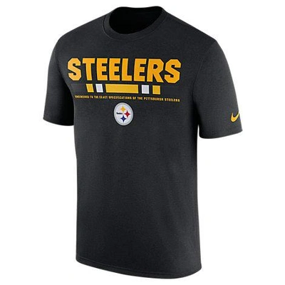 Shop Nike Men's Pittsburgh Steelers Nfl Legend Staff T-shirt, Black