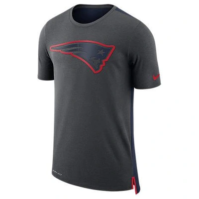 Shop Nike Men's New England Patriots Nfl Mesh Travel T-shirt, Grey