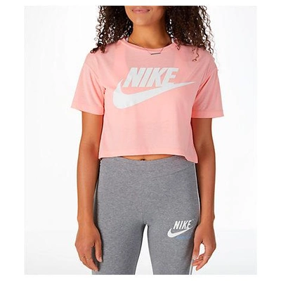 Shop Nike Women's Sportswear Essential Crop T-shirt, Red