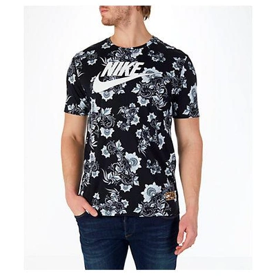 Shop Nike Men's Sportswear Floral T-shirt, Black
