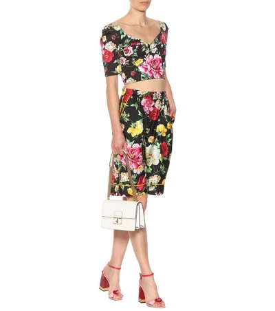 Shop Dolce & Gabbana Floral-printed Silk Shorts In Multicoloured
