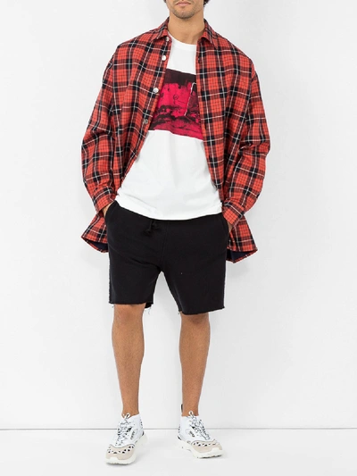 Shop Raf Simons Oversized Tartan Shirt