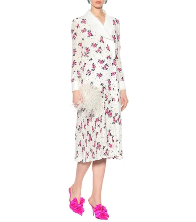 Shop Alessandra Rich Floral-printed Silk Dress