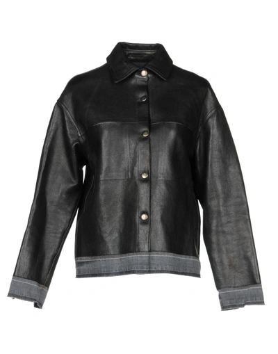 Shop Golden Goose Leather Jacket In Black