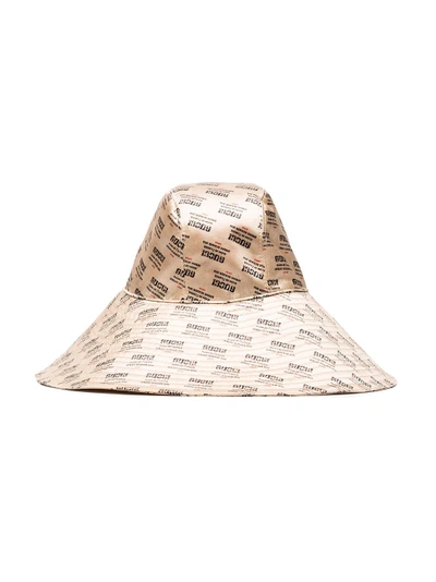 Shop Gucci Logo Print Silk Hat