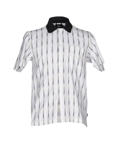 Shop Stussy Striped Shirt In White