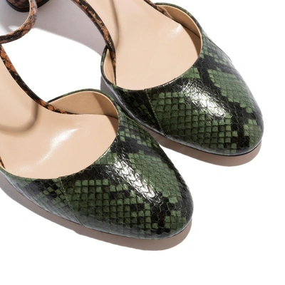 Shop Casadei Daytime In Kombu Green, Cuoio And Stone