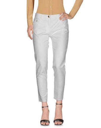 Shop Boutique Moschino Casual Pants In White