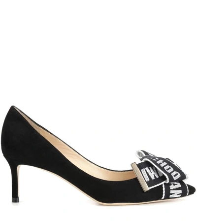 Shop Jimmy Choo Tegan 60 Suede Pumps In Black