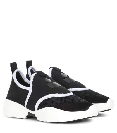 Shop Isabel Marant Kaisee Neoprene Sneakers In Black