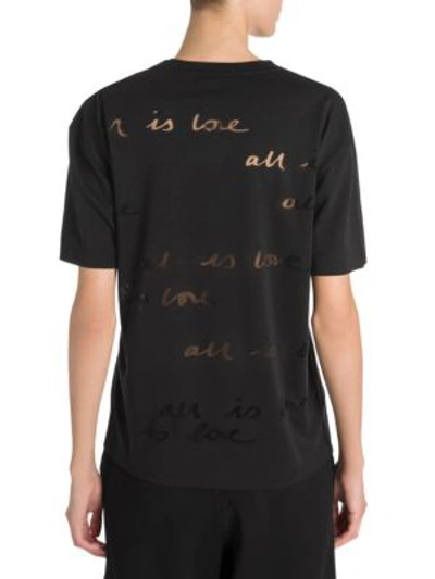 Shop Stella Mccartney All Is Love Devore T-shirt In Black