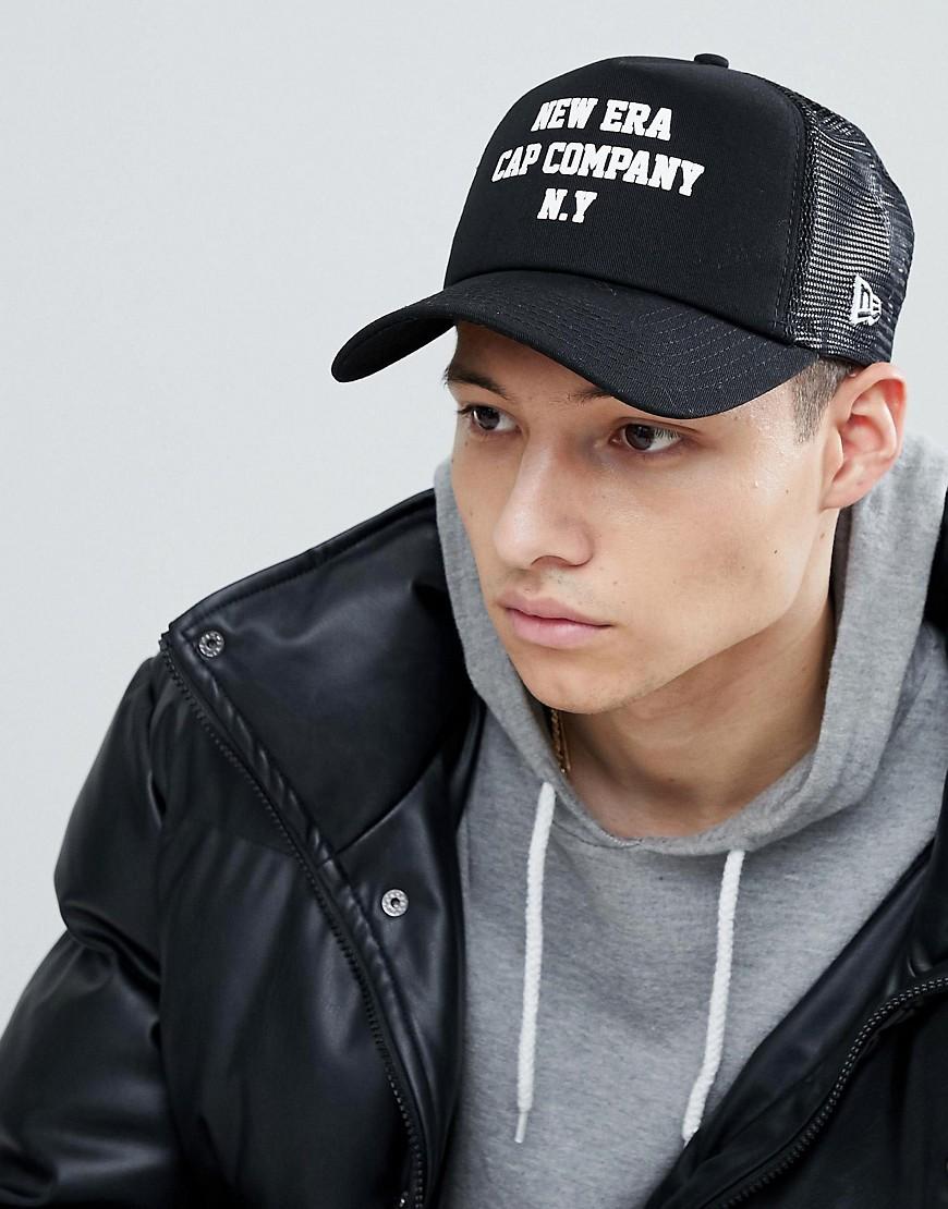 new era trucker black