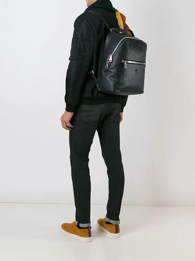 Shop Fendi Square Backpack In Black