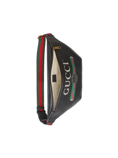 GUCCI Logo-Appliquéd Leather-Trimmed Monogram Ripstop Belt Bag for Men