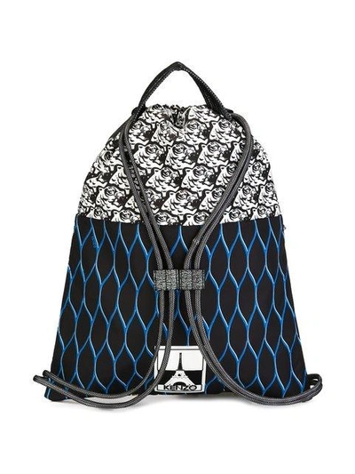 Shop Kenzo Multi Icon Drawstring Backpack In Multicolour